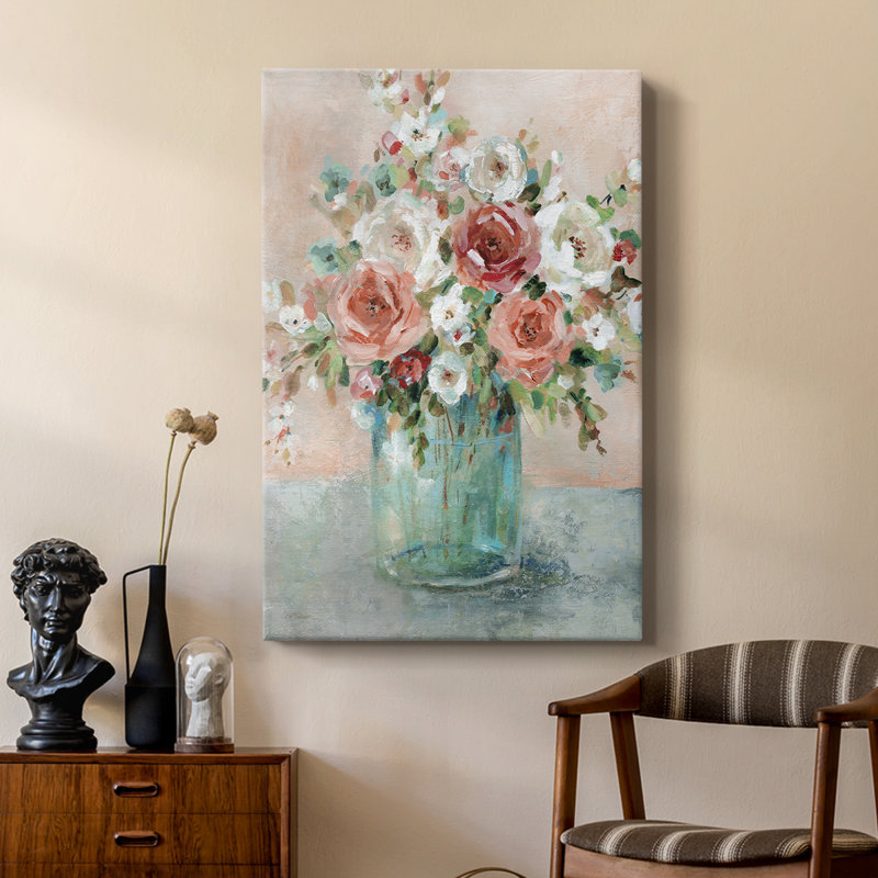 Rosé pêche - galerie Cavas sur mesure, H 60 po x l 40 po