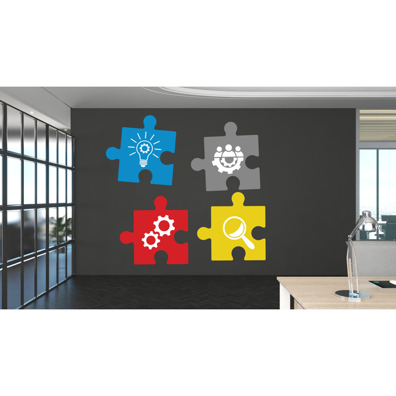 Décalcomanie murale casse-tête casse-tête, H 54 po x l 50 po