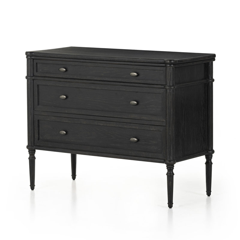 Toulouse 3 - Drawer Dresser, Distressed Black