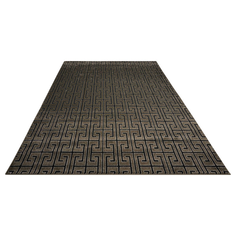 Tapis gris / noir McCurtain, Rectangle 3 pi 9 po x 5 pi 9 po