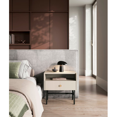 54.8cm W Manufactured Wood Bedside Table