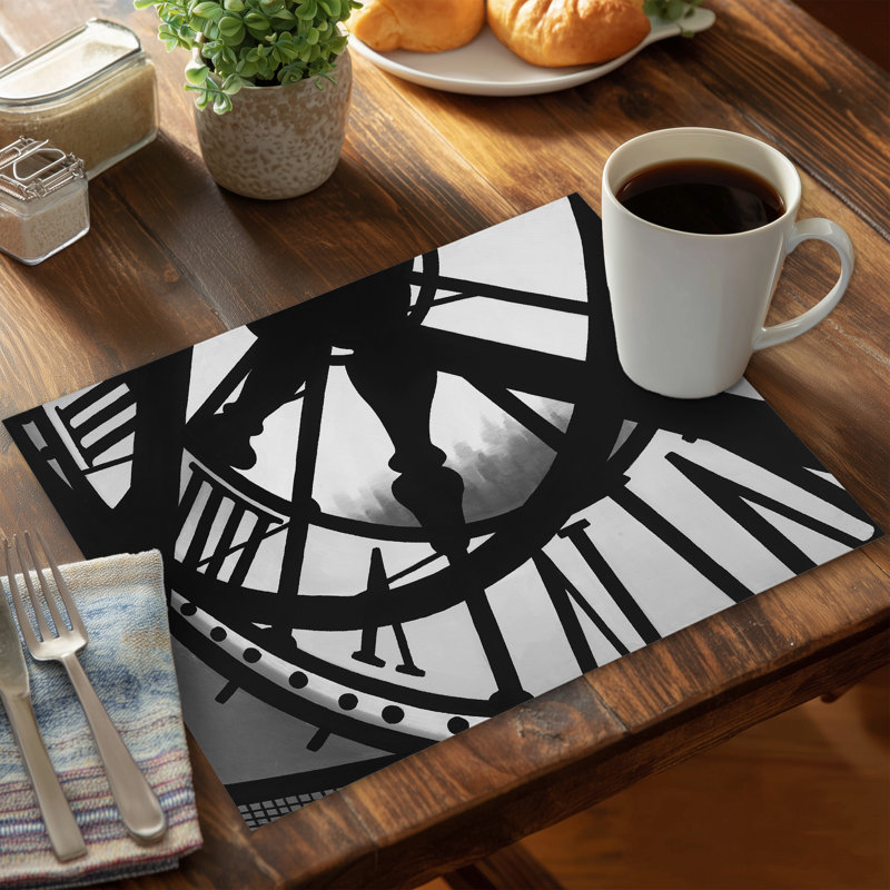 Giant Clock Orsay Museum White Placemat - Polyester Home Decor