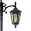 Lampadaire d'extérieur noir 3 têtes 94 "