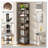 74.80" Tall 6-Tier Corner Shelf, Narrow Bookshelf Storage Rack, Etagere Shelves Display Stand For Small Spaces