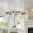 Sorrento 27-in Ring 9-Light Height Adjustable ETL Certified Integrated LED Circular Chandelier