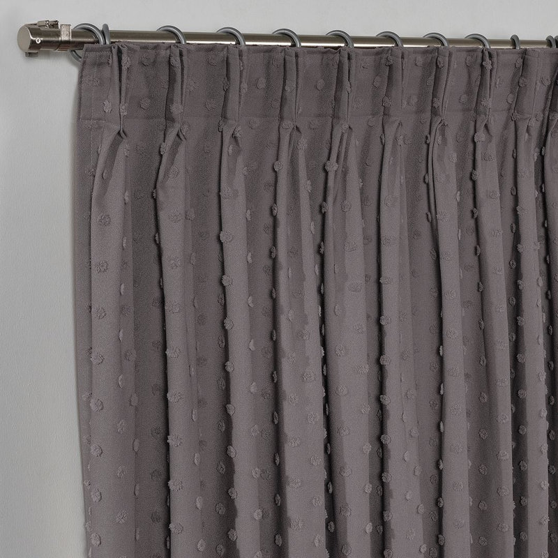 Rideau décoratif très long et très large, L 52 po x L 84 po, Marron foncé