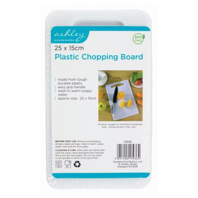 Plastic Ashley Chopping Board - White