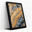 Tableau sur toile texturé marbre orange et gris-901067868