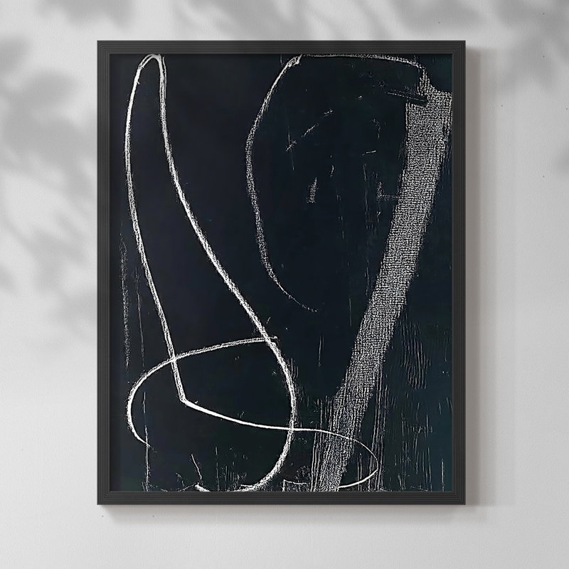 "ABSTRACT Series DCXVI" par J Paul, H 29 po x l 23 po, Noir, noir, noir, noir
