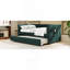 Lit de jour simple capitonné en velours capitonné avec couchette-476361670
