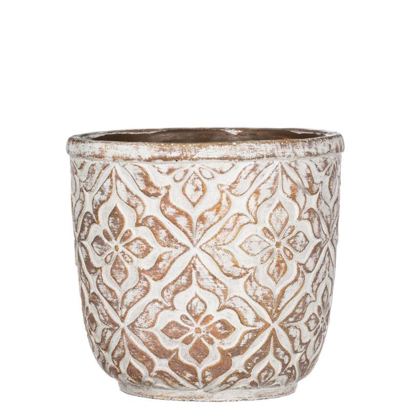 Pot à fleurs en béton Lipe, Brun, 2,75" H x 3" lx 3" d