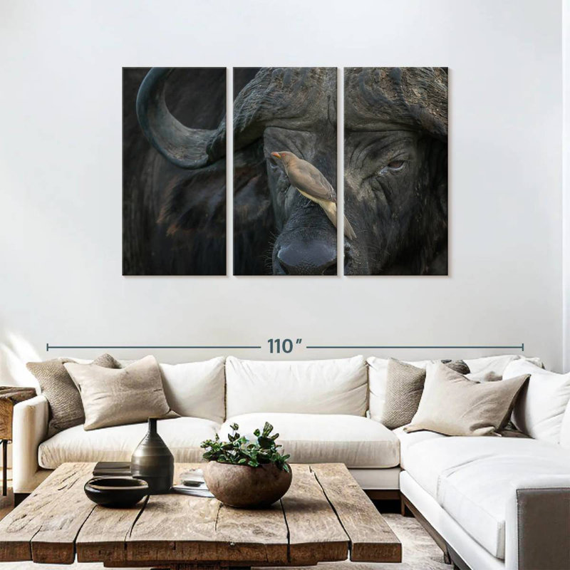 Bird On Buffalo, 48" H x 74" W
