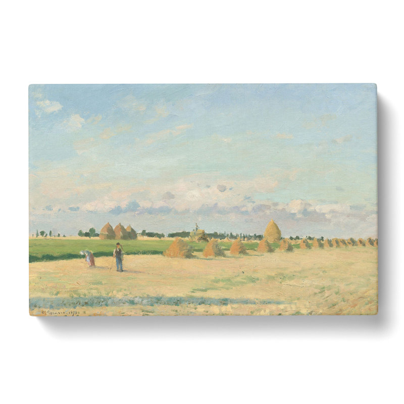 Landscape In France by Camille Pissarro - Wrapped Canvas Painting, 35cm H x 50cm W x 3cm D