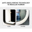Miroir de salle de bain mural Aevar avec cadre en aluminium et verre trempé-649877861-649877884