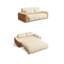 Canapé-lit électrique multifonctionnel 71,65 po beige, pliable et extensible avec tiroirs de rangement et ports USB-131258183
