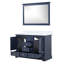 Meuble-lavabo double moderne avec plateau en marbre de Carrare et miroir