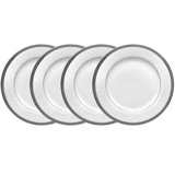 Noritake Regina Platinum Set Of 4 Bread & Butter/Appetizer Plates, 6-1/4"