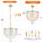 Coastal 5-Light Gold Seashell Chandelier With Capiz Shells for Living Room & Foyer