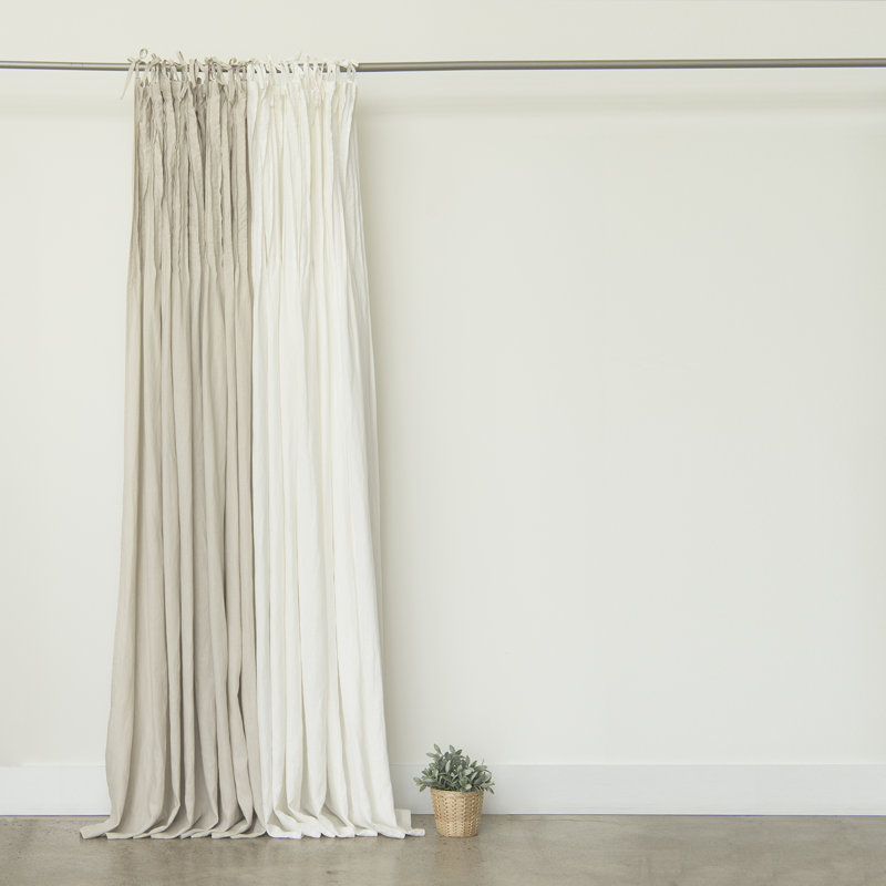 Abelia Semi Sheer Curtain, Dark Gray