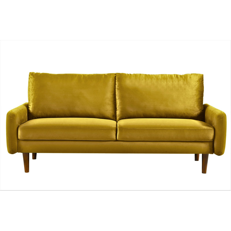 Velours Teniqua, Jaune verdâtre, H 33 po x l 70 po x P 32,2 po