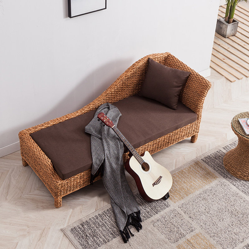 Chaise longue rembourrée Home Natural, Accoudoir à droite (vu de face)