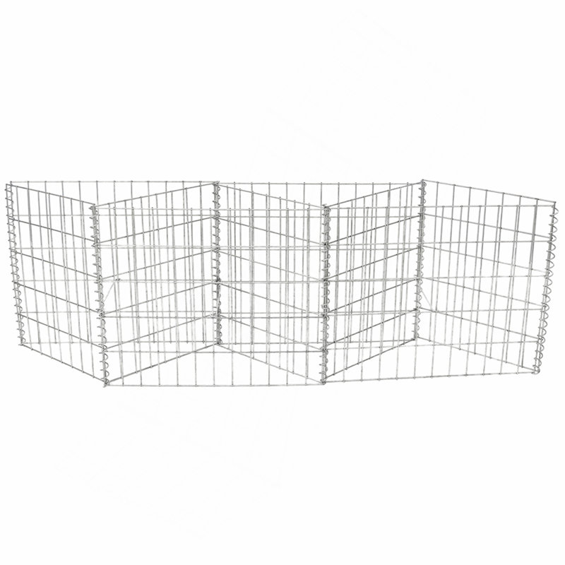 Gabion en acier galvanisé à 3 compartiments, cage à pierres en fil soudé, mur de soutènement antirouille et résistant aux intempéries pour jardin, bordure paysagère