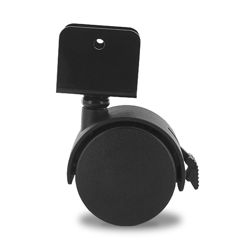 2 po Roulettes pivotantes en nylon noir avec roulettes Samson