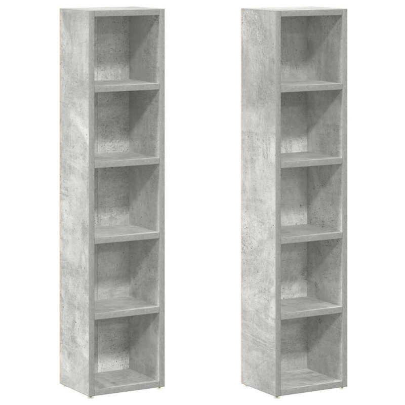 CD Multimedia Storage Rack, Concrete Grey