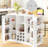 Kitchen Island With Drop Leaf & Power Outlet, Wine Bar Cabinet With Bottle Rack & Glass Holder, Coffee Bar, 2-door Buffet Sideboard With Side Shelves-832663156