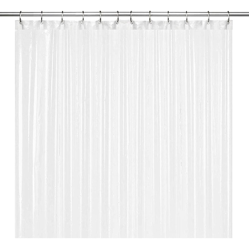Rideau de douche robuste en PEVA avec œillets antirouille - imperméable, non toxique et givré pour la salle de bain
