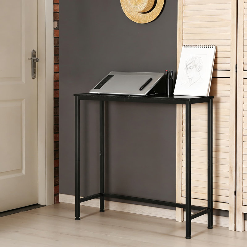 Narrow Console Table For Small Spaces, Slim Sofa Side Table With Industrial Design For Entryway, Living Room, Bedroom Or Office