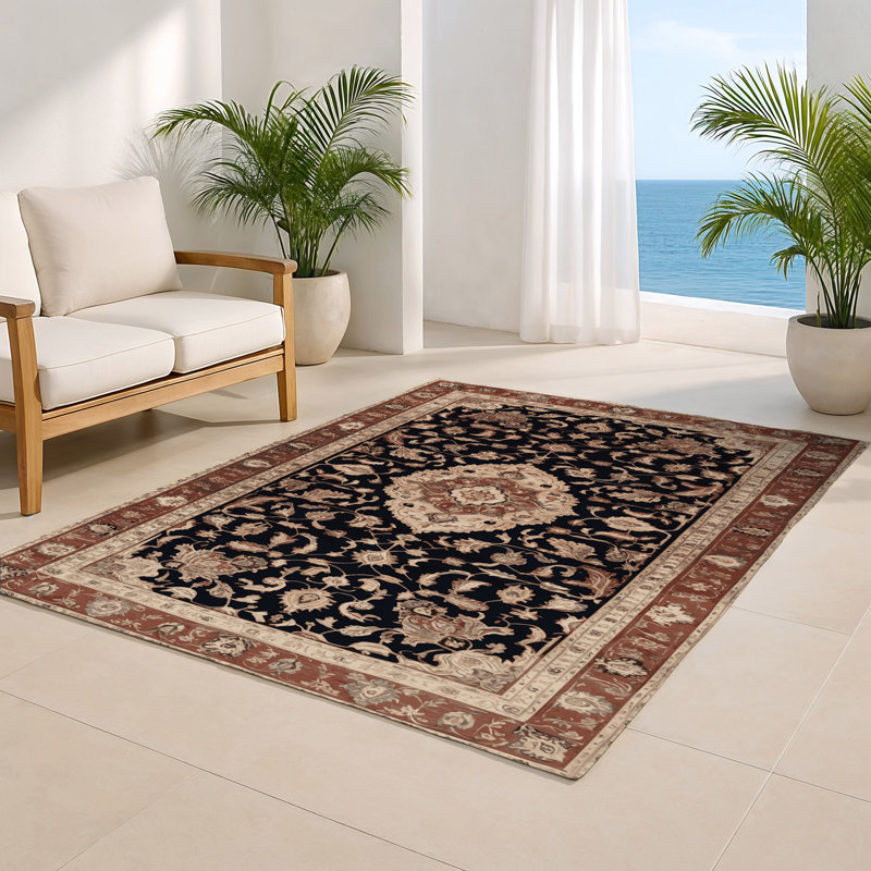 Tapis d'intérieur et d'extérieur brun Persian, Rectangulaire 8 pi x 10 pi