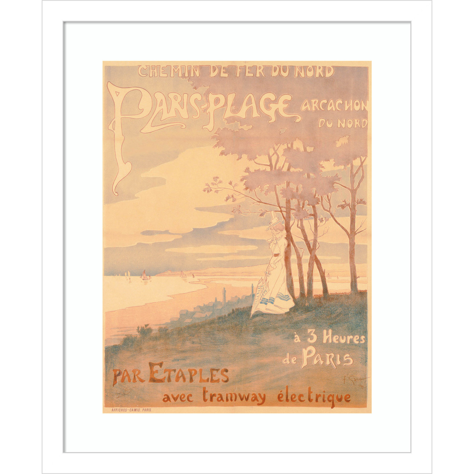 Metro "Poster Advertising Trams" Print, White, 17" H x 14" W