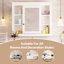 Armoire murale de salle de bain 35 po x 28 po avec miroir et attrait moderne