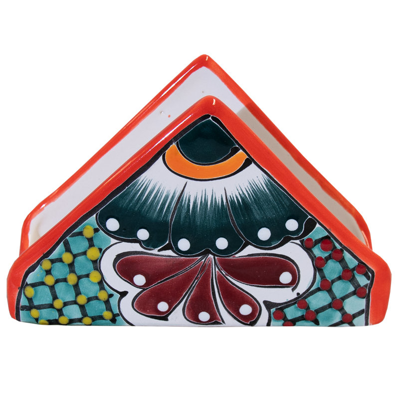 Talavera Napkin Holder - Green