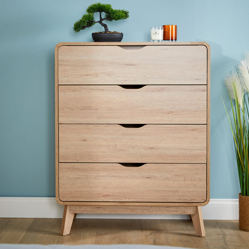 Udall 80cm W 4 - Drawer Chest of Drawers