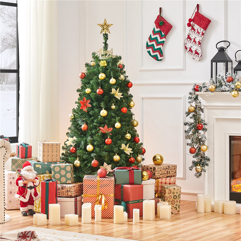 Size Lighted Artificial Christmas Tree, 5ft H
