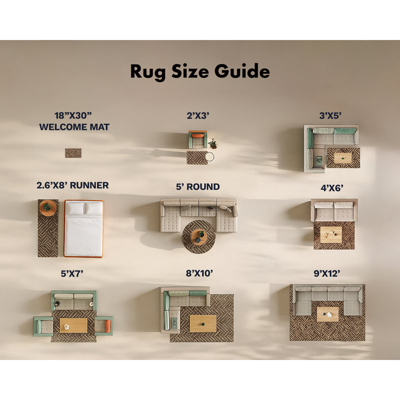 Tapis intérieur et extérieur Cedar Whisper, Rond 5 pi
