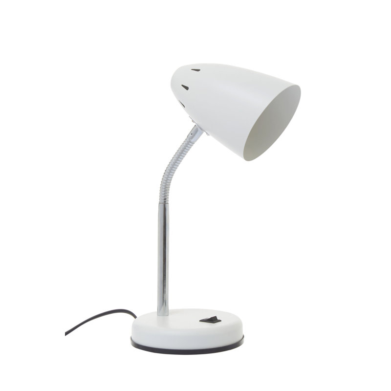 Metal Desk Lamp, 60 W, White, 222 V