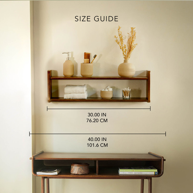 Tablettes murales flottantes en bois Sephine