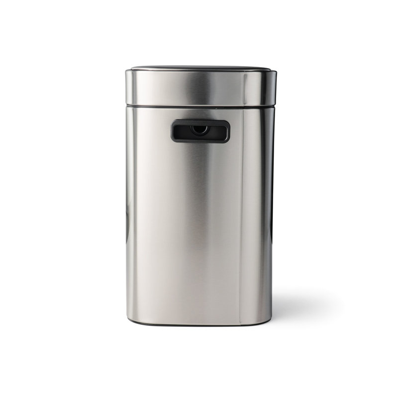 3 Gallon Stainless Steel Square Sensor Bin with SS Capped Lid, 3