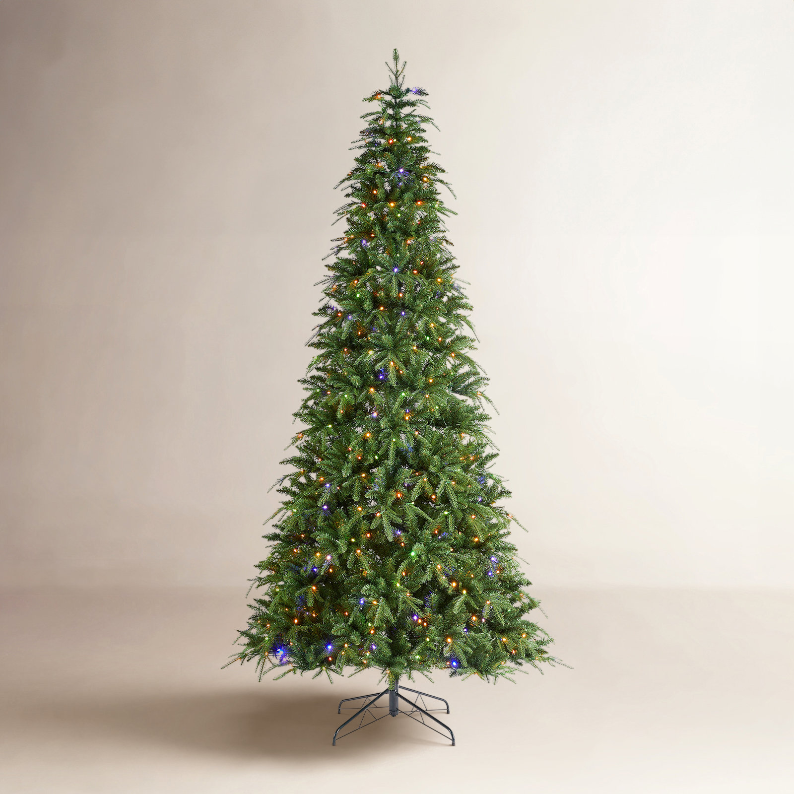 Aldred Pre-Lit Slim Fir Christmas Tree, 9'