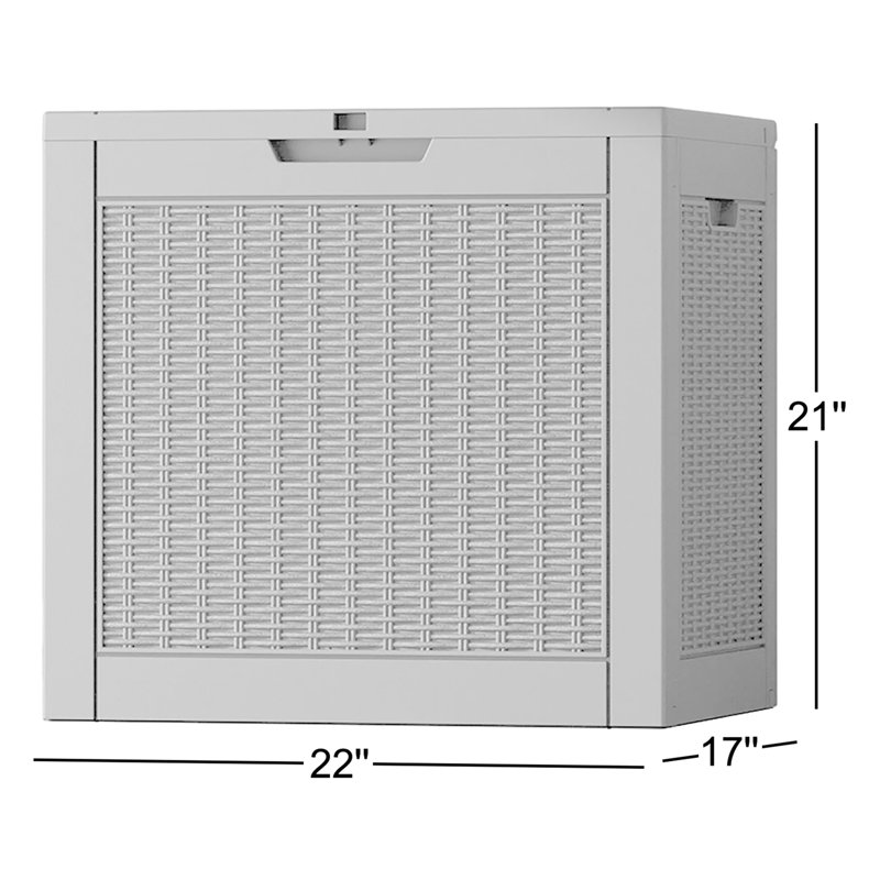 Boîte de rangement en résine 31 gallons (paquet de 2), boîte de rangement extérieure, Noir