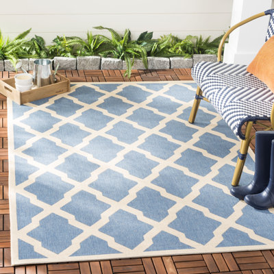 Tapis d'intérieur / extérieur à motif géométrique Maclin House