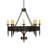 8 - Light Dimmable Wagon Wheel Chandelier