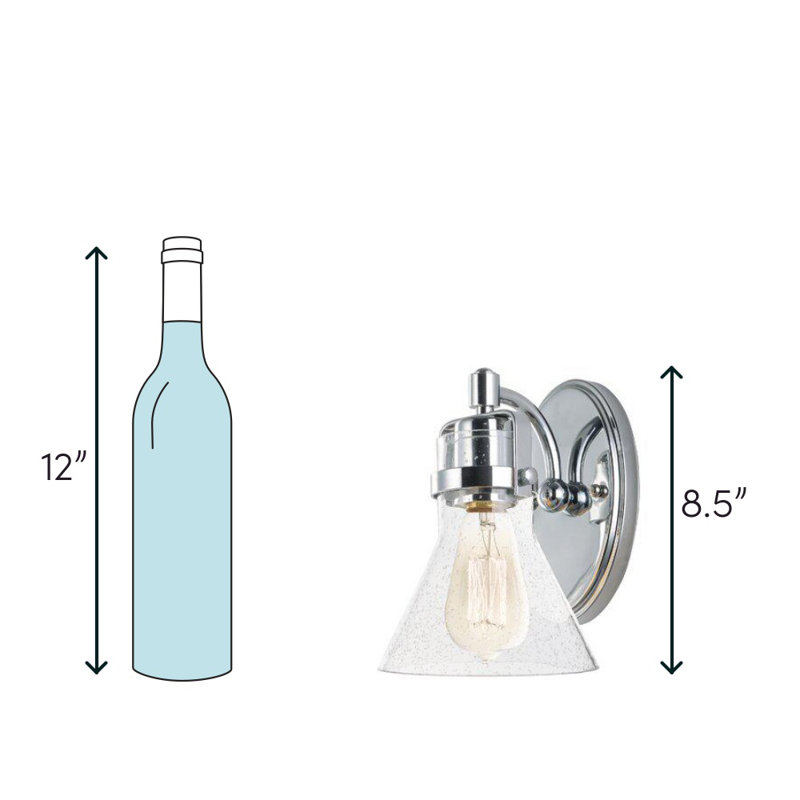 Amarvir Steel Armed Sconce, 120 V