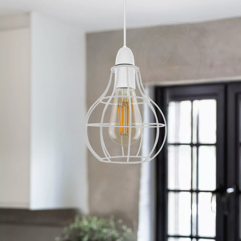 20cm H Metal Novelty Lamp Shade ( Screw On ), White