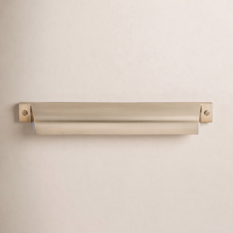 Channing 5" Center to Center Cup/Bin pull, Honey Bronze, 7" Center to Center