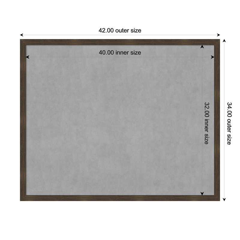 Tableau magnétique Musa Woodgrain, 34" H x 42" W