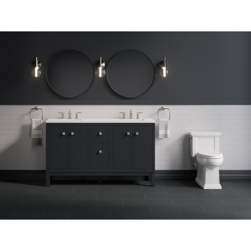 Beauxline 60-In Bathroom Vanity Set, Slate Gray